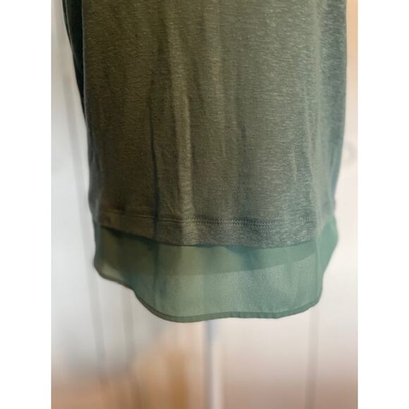 Sigrid Olsen Women Size Small Knit Tanktop Green Linen Blend - Picture 2 of 5